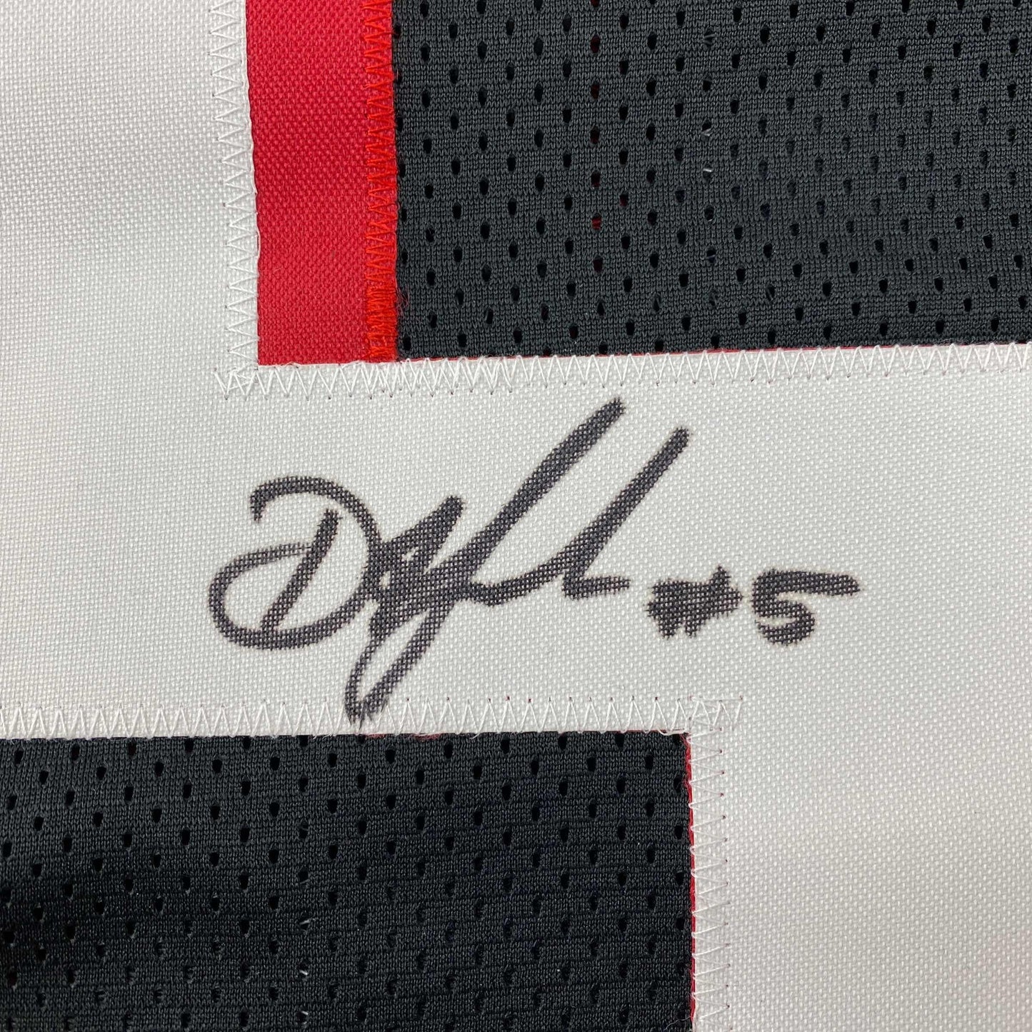Autographed/Signed Drake London Atlanta Falcons Black Football Jersey Beckett BAS COA