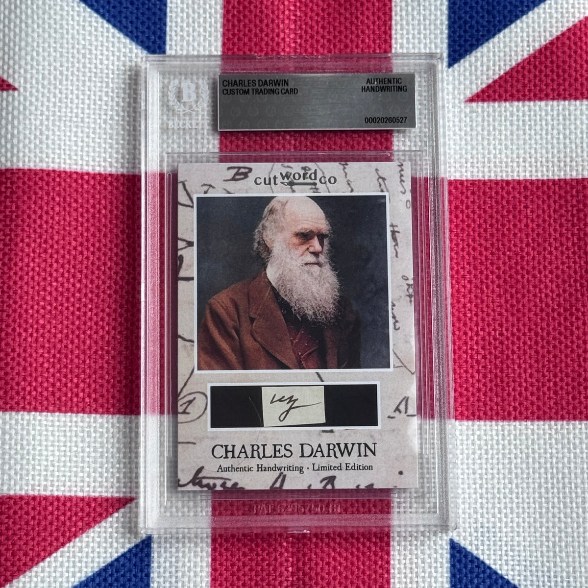 Charles Darwin Beckett Encapsulated Handwriting Removed from an Autograph Letter Signed