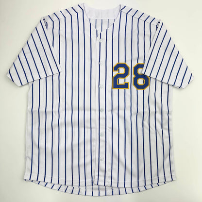 Autographed/Signed Prince Fielder Milwaukee White Pinstripe Baseball Jersey JSA COA