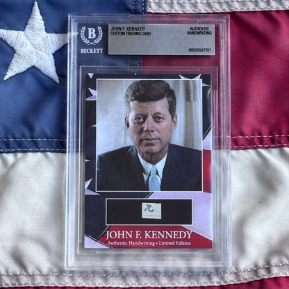 John F Kennedy Authenticated Handwriting Card