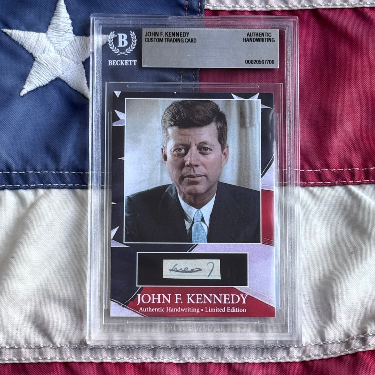 John F Kennedy Authenticated Handwriting Card