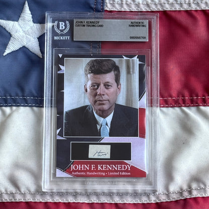John F Kennedy Authenticated Handwriting Card