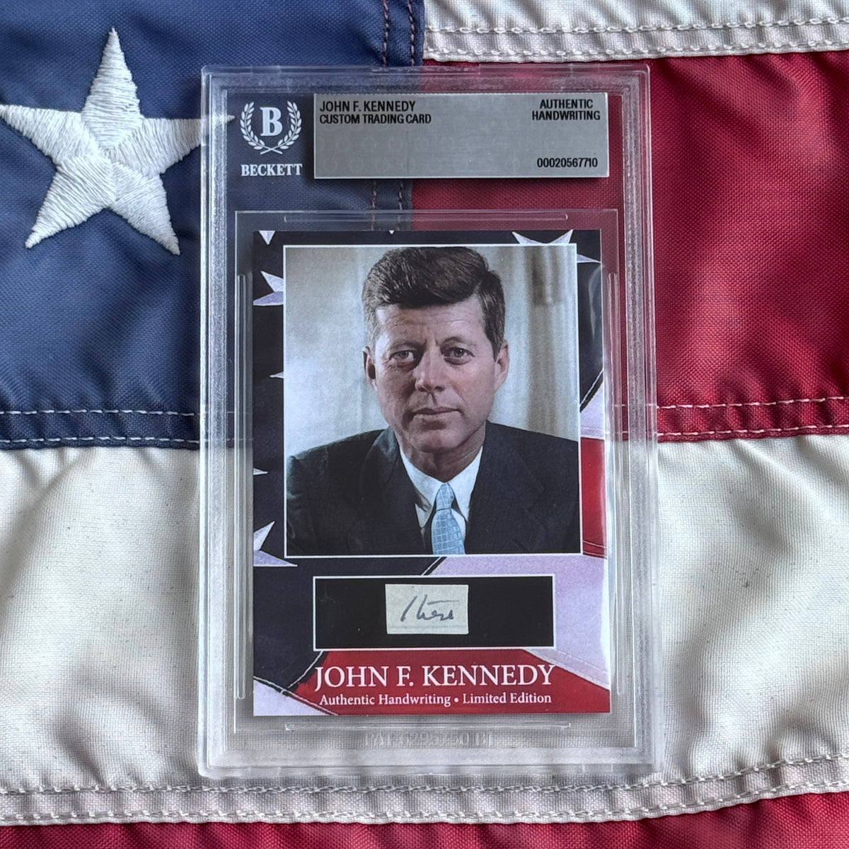 John F Kennedy Authenticated Handwriting Card