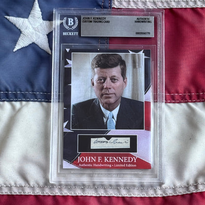 John F Kennedy Authenticated Handwriting Card