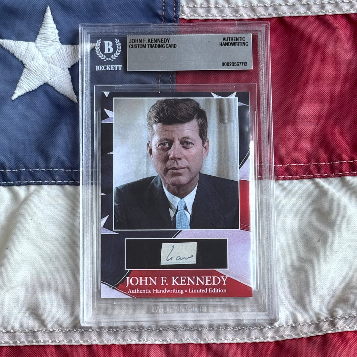John F Kennedy Authenticated Handwriting Card
