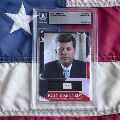 John F Kennedy Authenticated Handwriting Card