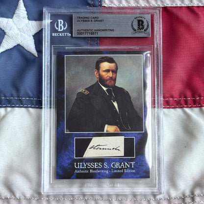 Ulysses S Grant Authenticated Handwriting Card 1881