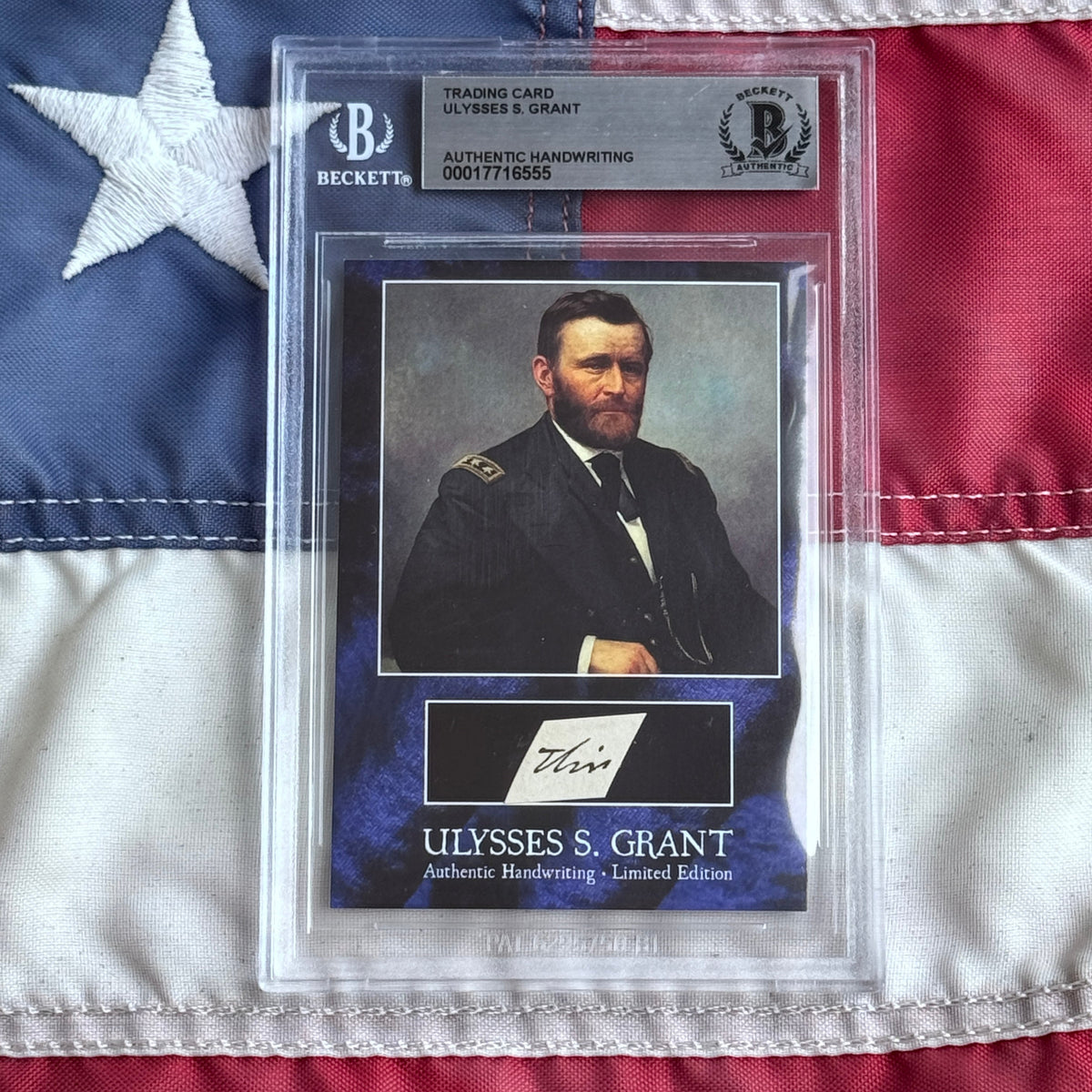 Ulysses S Grant Authenticated Handwriting Card 1881