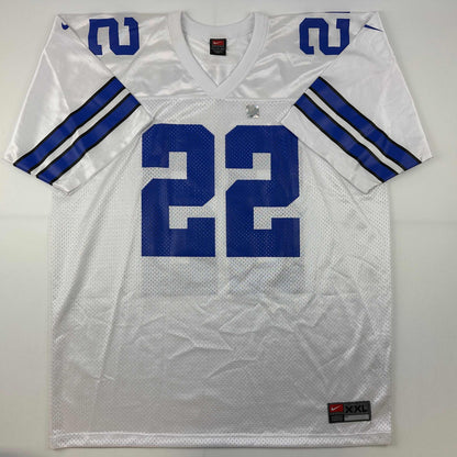 Autographed Emmitt Smith Dallas White Jersey