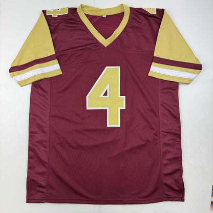 Autographed Zay Flowers Boston College Maroon Football Jersey Beckett BAS COA