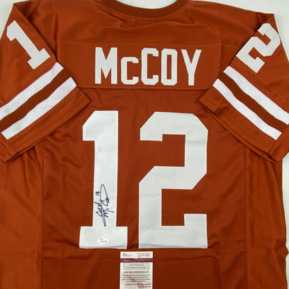 Autographed Colt McCoy Texas Orange College Football Jersey JSA COA