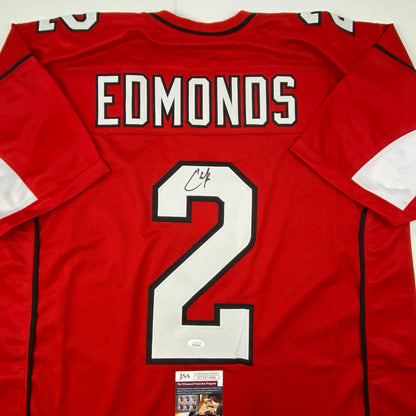 Autographed/Signed Chase Edmonds Arizona Red Football Jersey