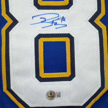 Autographed/Signed Robert Thomas St. Louis Blues Blue Hockey Jersey Beckett BAS COA