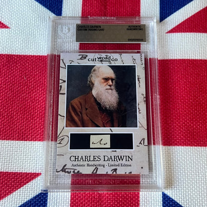Charles Darwin Beckett Encapsulated Handwriting Removed from an Autograph Letter Signed