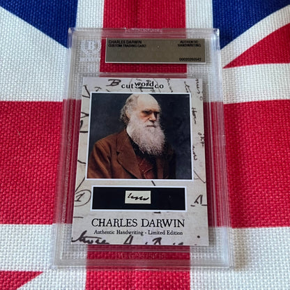Charles Darwin Beckett Encapsulated Handwriting Removed from an Autograph Letter Signed