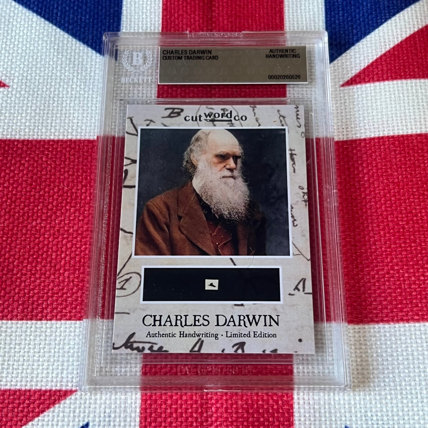 Charles Darwin Beckett Encapsulated Handwriting Removed from an Autograph Letter Signed