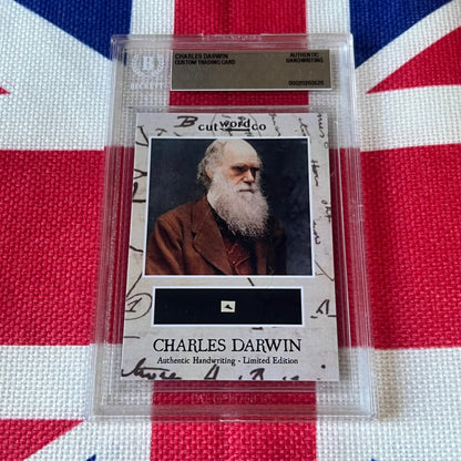 Charles Darwin Beckett Encapsulated Handwriting Removed from an Autograph Letter Signed