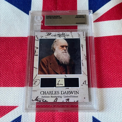 Charles Darwin Beckett Encapsulated Handwriting Removed from an Autograph Letter Signed
