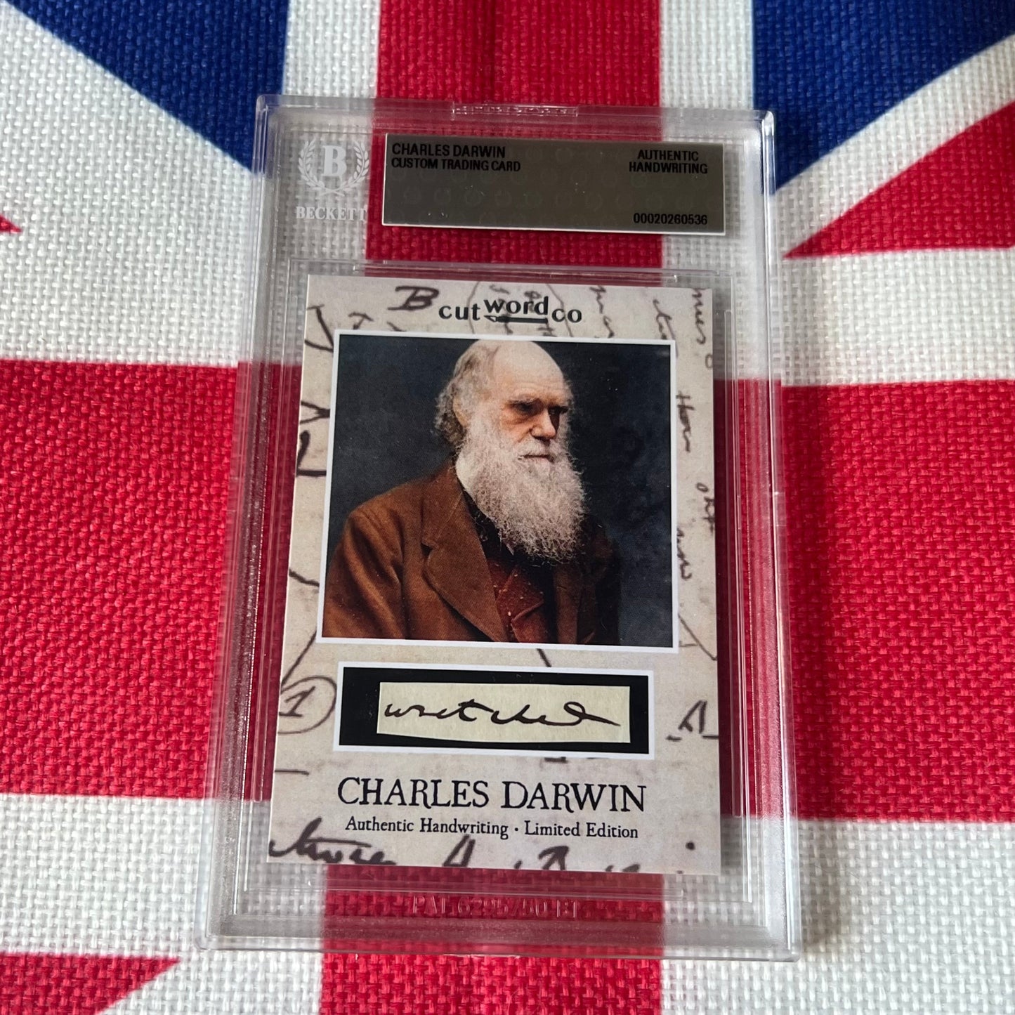 Charles Darwin Beckett Encapsulated Handwriting Removed from an Autograph Letter Signed