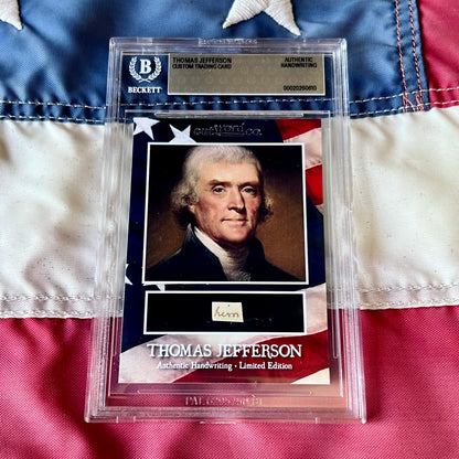 Thomas Jefferson Handwritten Word Cut from An Autograph Letter Signed Beckett BAS