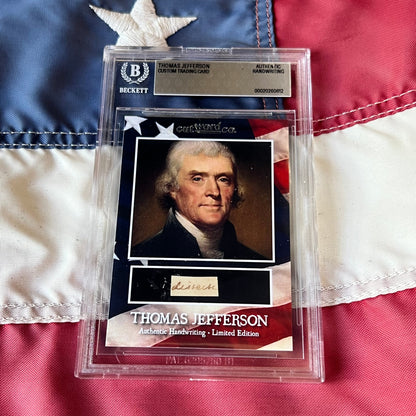 Thomas Jefferson Handwritten Word Cut from An Autograph Letter Signed Beckett BAS
