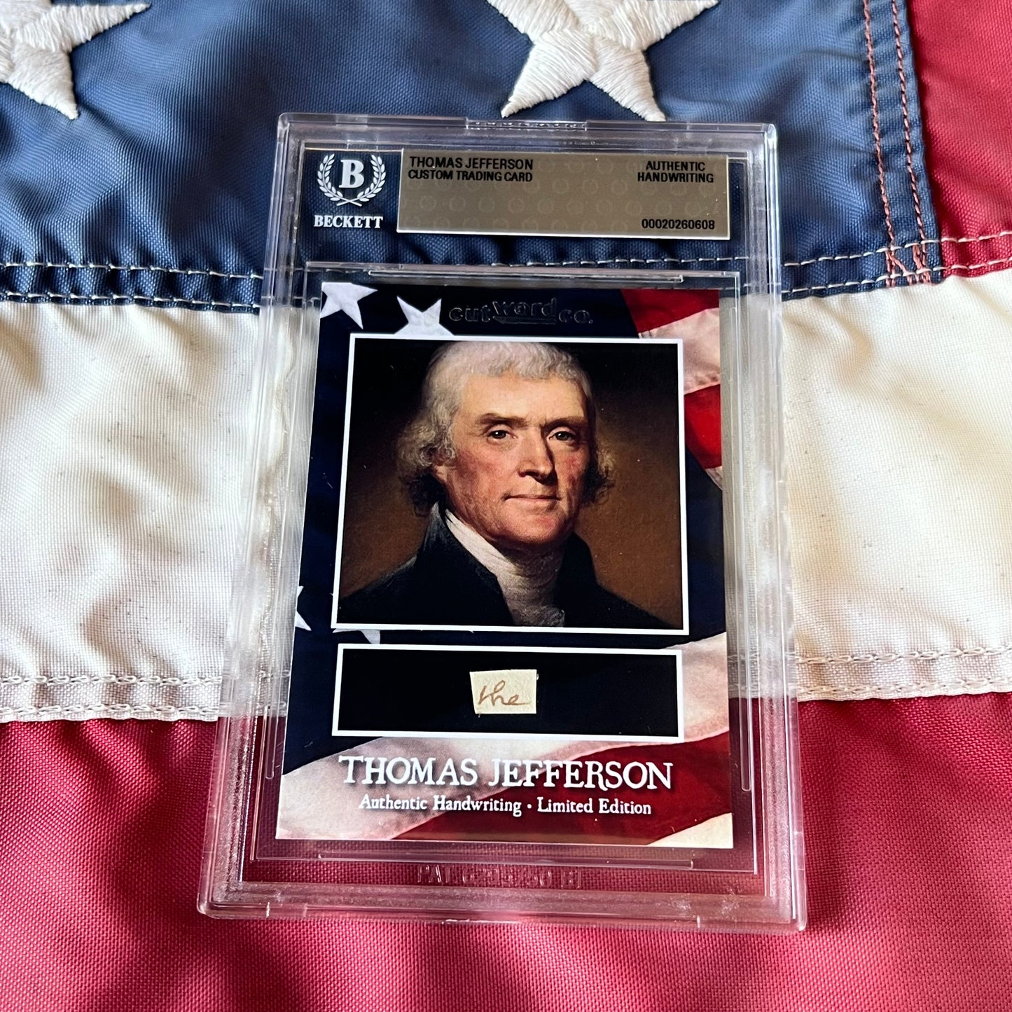 Thomas Jefferson Handwritten Word Cut from An Autograph Letter Signed Beckett BAS