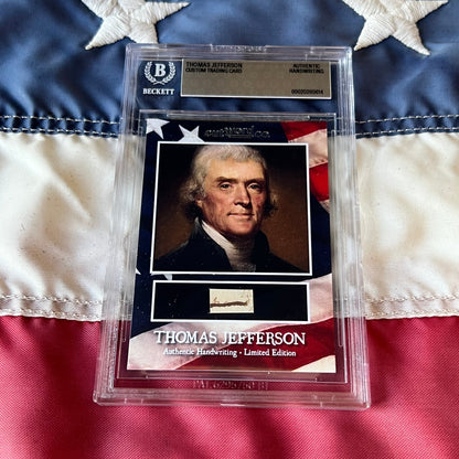 Thomas Jefferson Handwritten Word Cut from An Autograph Letter Signed Beckett BAS