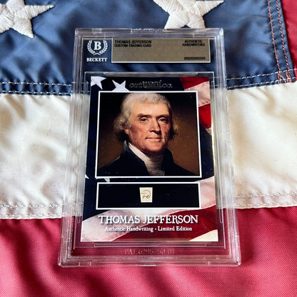 Thomas Jefferson Handwritten Word Cut from An Autograph Letter Signed Beckett BAS