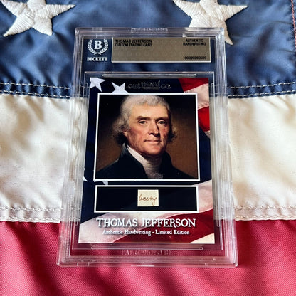 Thomas Jefferson Handwritten Word Cut from An Autograph Letter Signed Beckett BAS