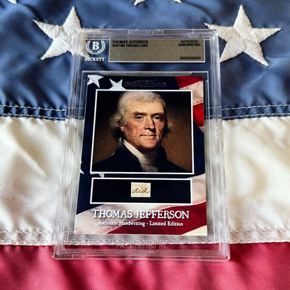 Thomas Jefferson Handwritten Word Cut from An Autograph Letter Signed Beckett BAS
