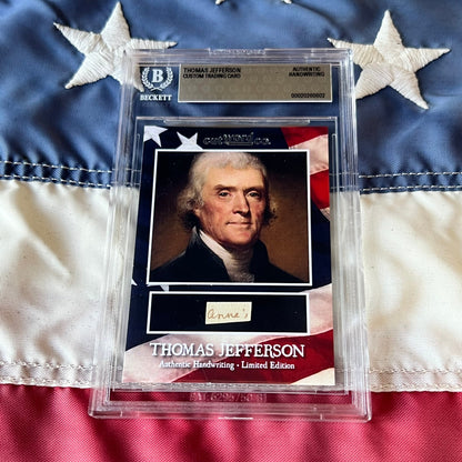 Thomas Jefferson Handwritten Word Cut from An Autograph Letter Signed Beckett BAS