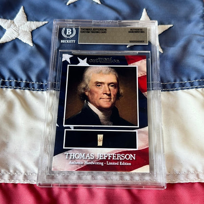 Thomas Jefferson Handwritten Word Cut from An Autograph Letter Signed Beckett BAS
