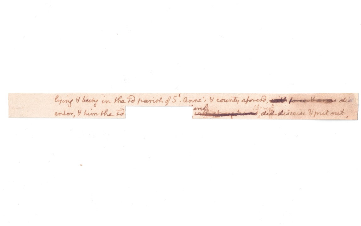 Thomas Jefferson Handwritten Word Cut from An Autograph Letter Signed Beckett BAS