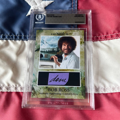 Bob Ross Handwritten Word Cut from An Autograph Note Signed Beckett BAS