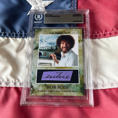 Bob Ross Handwritten Word Cut from An Autograph Note Signed Beckett BAS