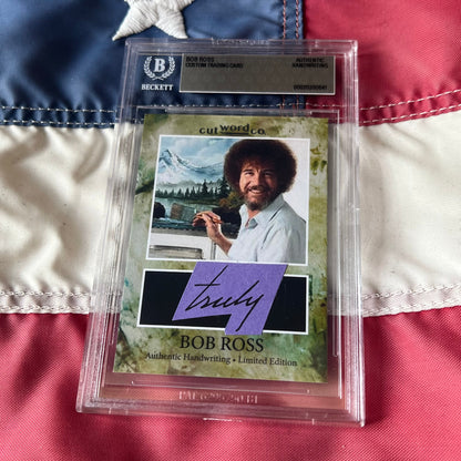 Bob Ross Handwritten Word Cut from An Autograph Note Signed Beckett BAS