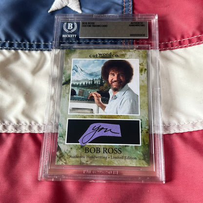 Bob Ross Handwritten Word Cut from An Autograph Note Signed Beckett BAS