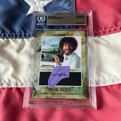 Bob Ross Handwritten Word Cut from An Autograph Note Signed Beckett BAS