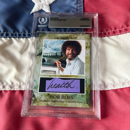 Bob Ross Handwritten Word Cut from An Autograph Note Signed Beckett BAS