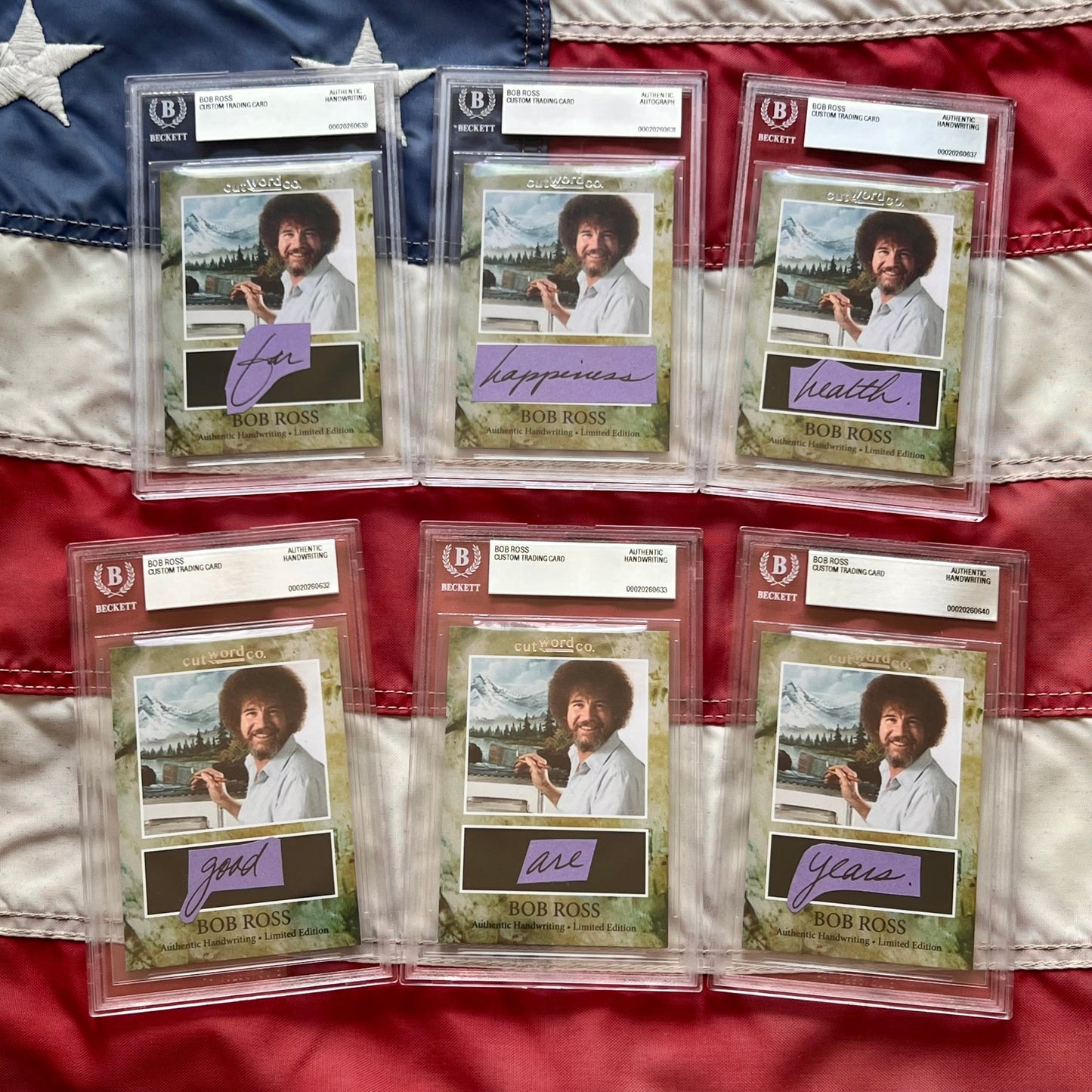 Bob Ross Handwritten Word Cut from An Autograph Note Signed Beckett BAS