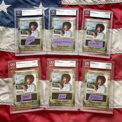 Bob Ross Handwritten Word Cut from An Autograph Note Signed Beckett BAS