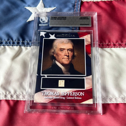 Thomas Jefferson Handwritten Word Cut from An Autograph Letter Signed Beckett BAS
