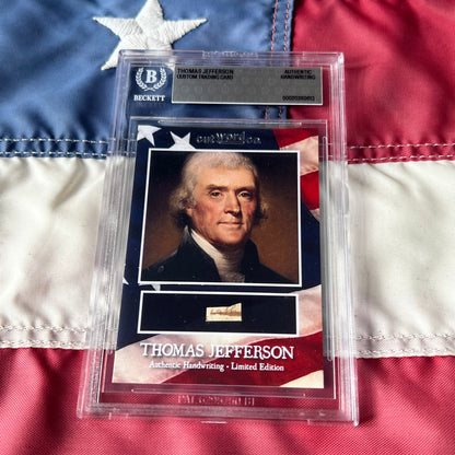 Thomas Jefferson Handwritten Word Cut from An Autograph Letter Signed Beckett BAS