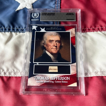 Thomas Jefferson Handwritten Word Cut from An Autograph Letter Signed Beckett BAS