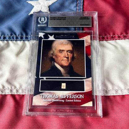Thomas Jefferson Handwritten Word Cut from An Autograph Letter Signed Beckett BAS