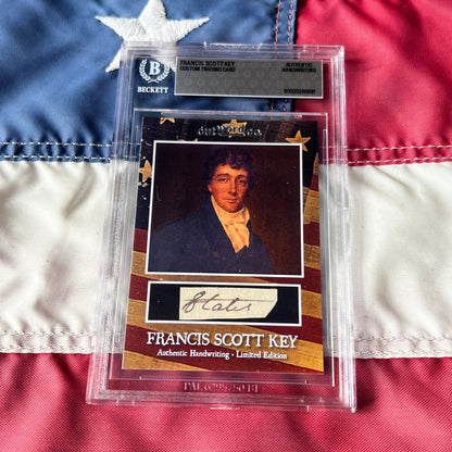 Francis Scott Key Handwritten Word Cut from An Autograph Letter Signed Beckett BAS
