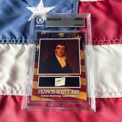 Francis Scott Key Handwritten Word Cut from An Autograph Letter Signed Beckett BAS