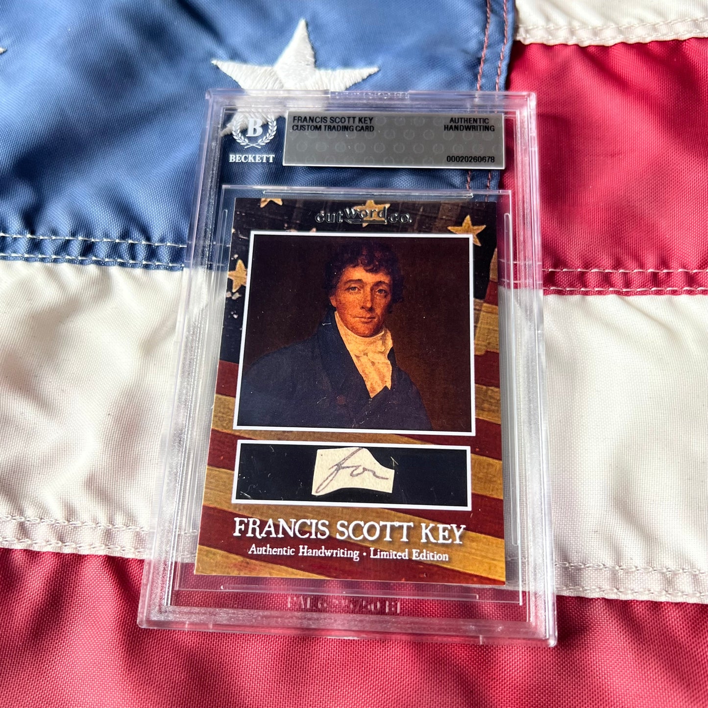 Francis Scott Key Handwritten Word Cut from An Autograph Letter Signed Beckett BAS
