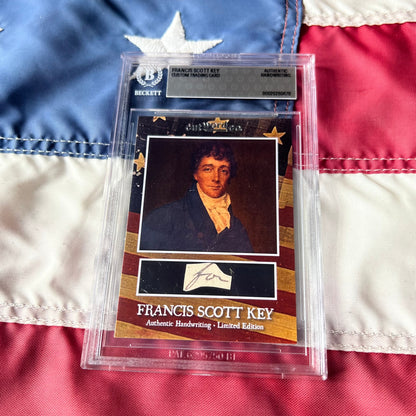 Francis Scott Key Handwritten Word Cut from An Autograph Letter Signed Beckett BAS