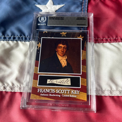 Francis Scott Key Handwritten Word Cut from An Autograph Letter Signed Beckett BAS